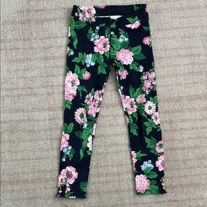 Janie & Jack Floral button ponte pants